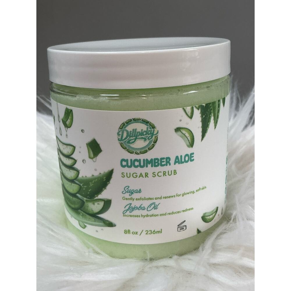 Aminnah Cucumber Aloe Sugar Scrub 8 oz NEW Retail $30